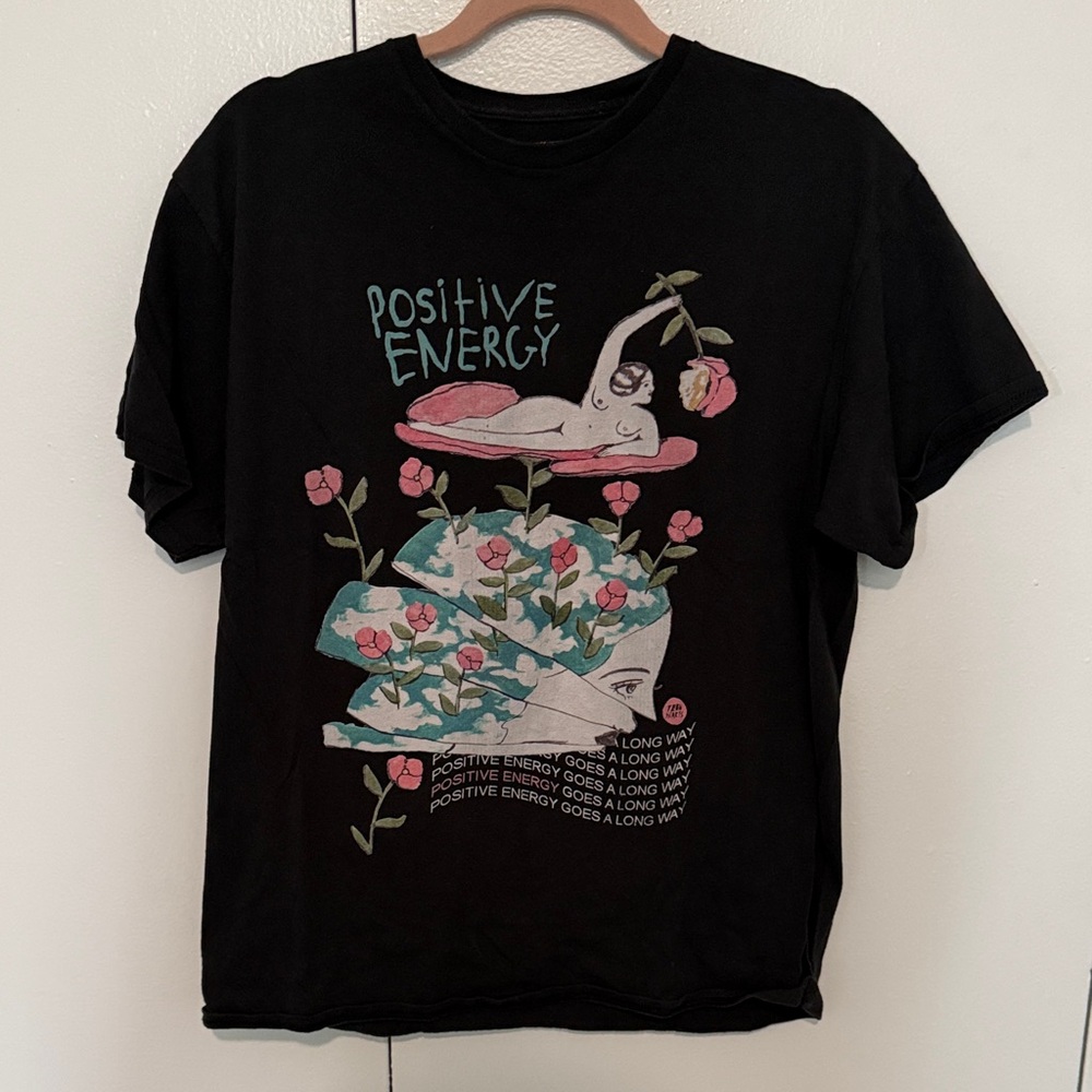 Teen Hearts Black Positive Energy Graphic Tee